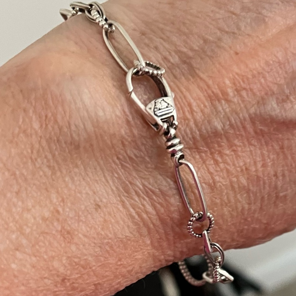 RARE Gorgeous Lagos Sterling Silver Linked Chain Bracelet! - Picture 15 of 16